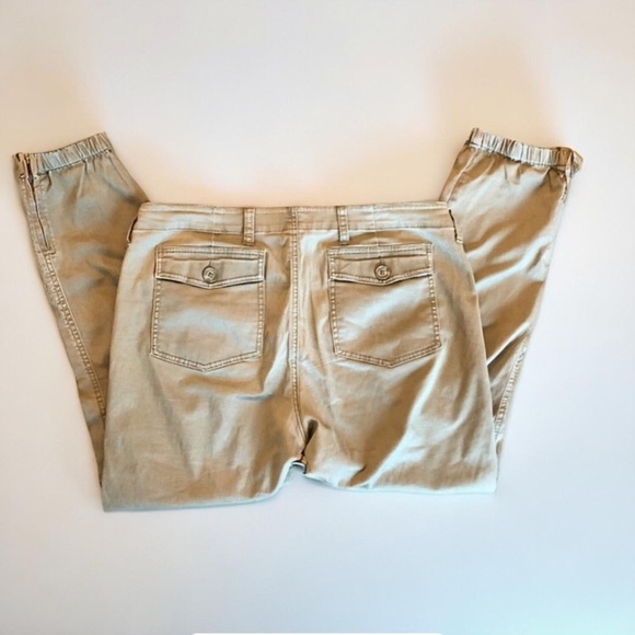 CAbi Olive Green Traveler Cargo Jogger Pants Utility Pockets Zippered Legs Sz 10 - Picture 3 of 13